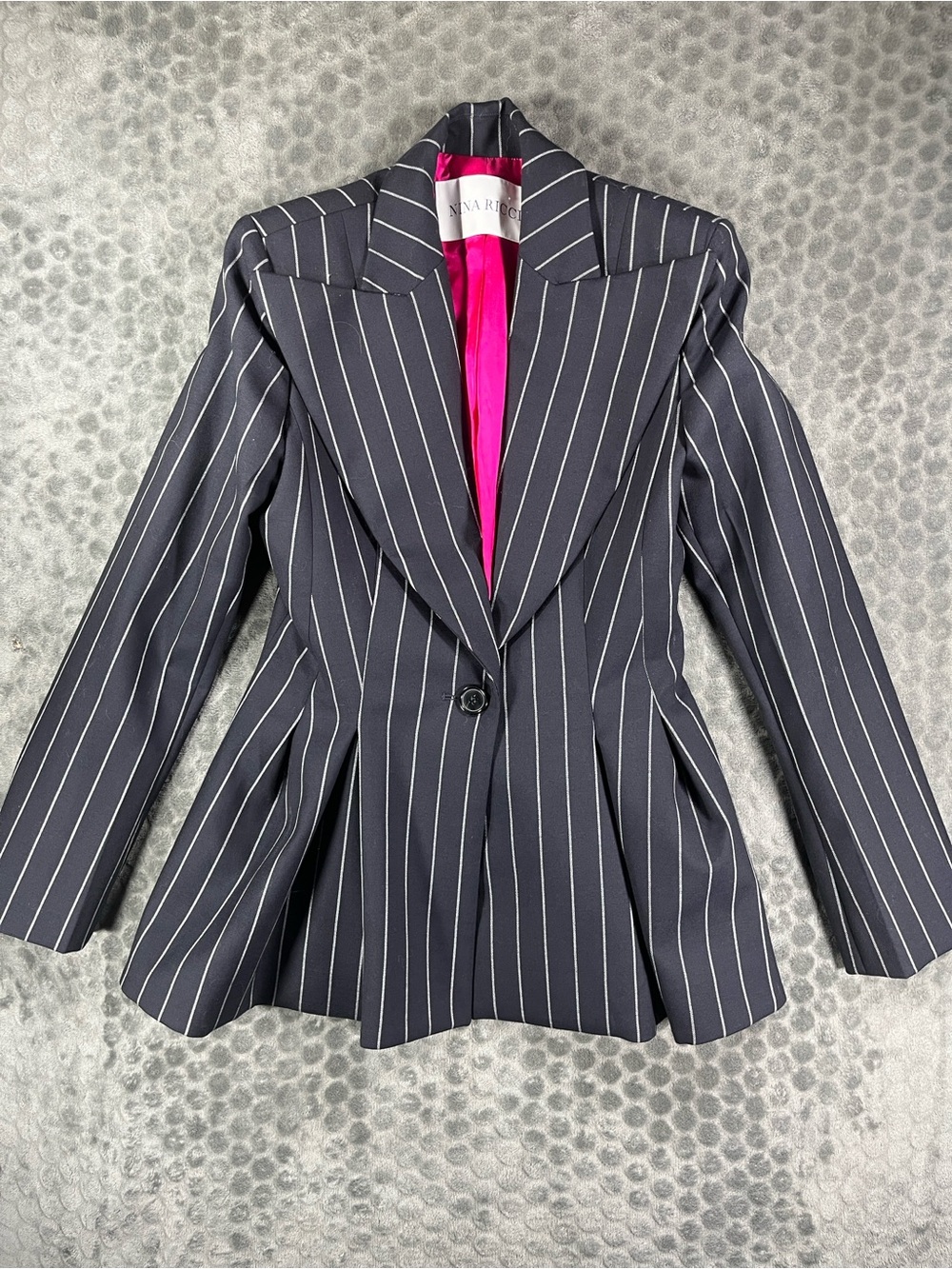 Nina Ricci Wool-Blend Peplum Blazer size European 38 (US 8) New